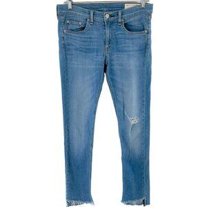 Rag & Bone Distressed Step Hem Capri Jeans in Sunset Wash Size 27